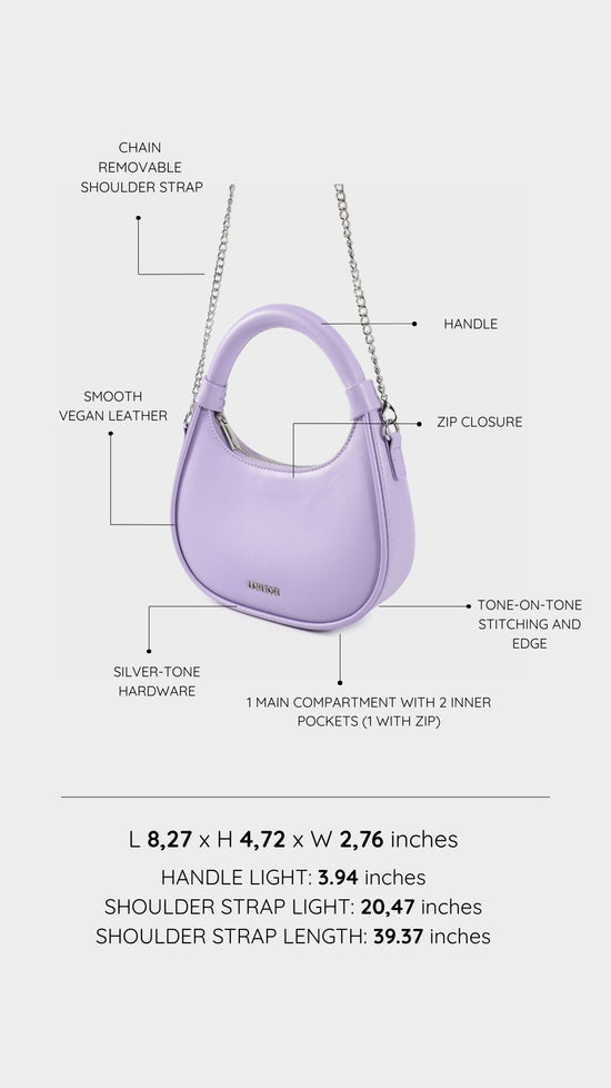 Mini bag a mano LADY -LILAC