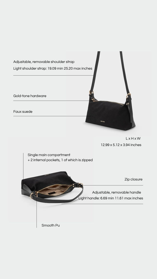 Borsa a spalla DUA - BLACK GOLD