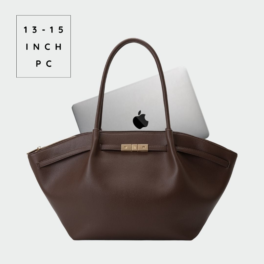 Borsa a spalla BRIELLE BIG - DARK BROWN GOLD - PREVENDITA
