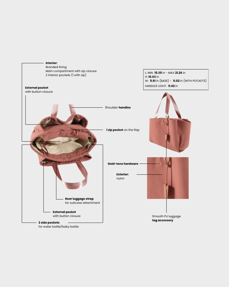 Borsa organizer MOMMY BAG - MAUVE LULLABY