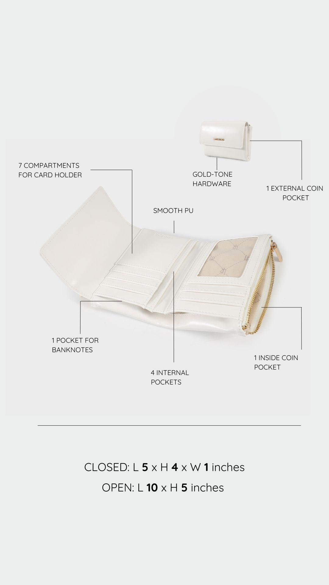 Portafoglio FANNY WALLET - WHITE