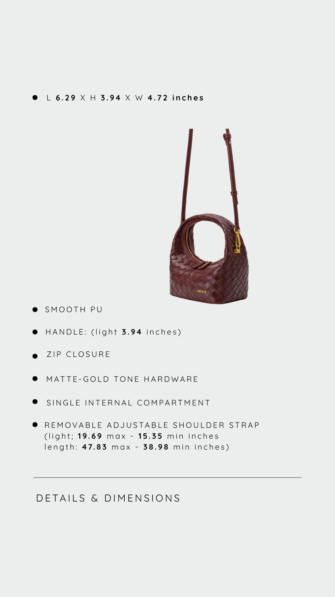 WEAVE ICON handbag - BURGUNDY