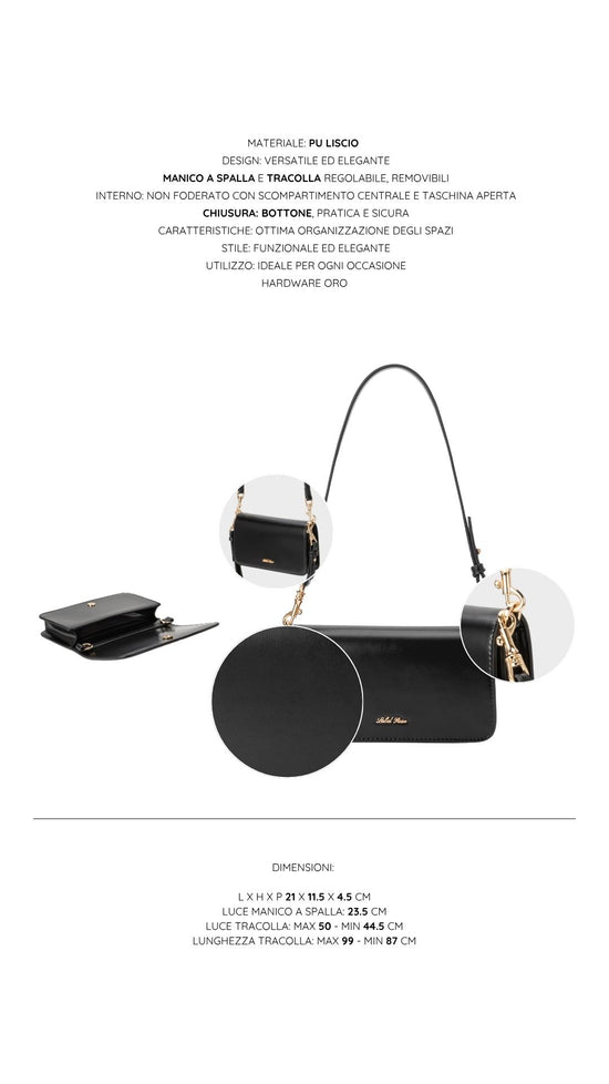 Borsa a spalla NICOLE - BLACK