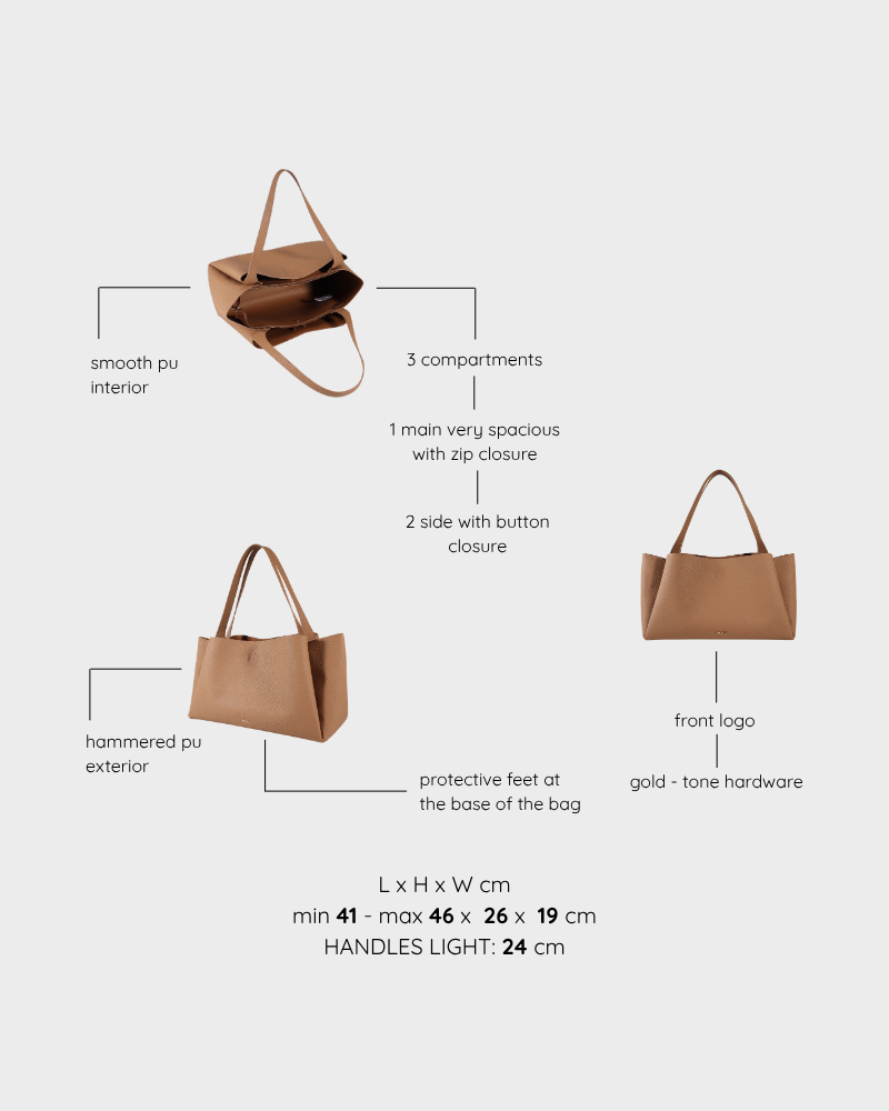 Shoulder bag IVORY - CARAMEL RULE