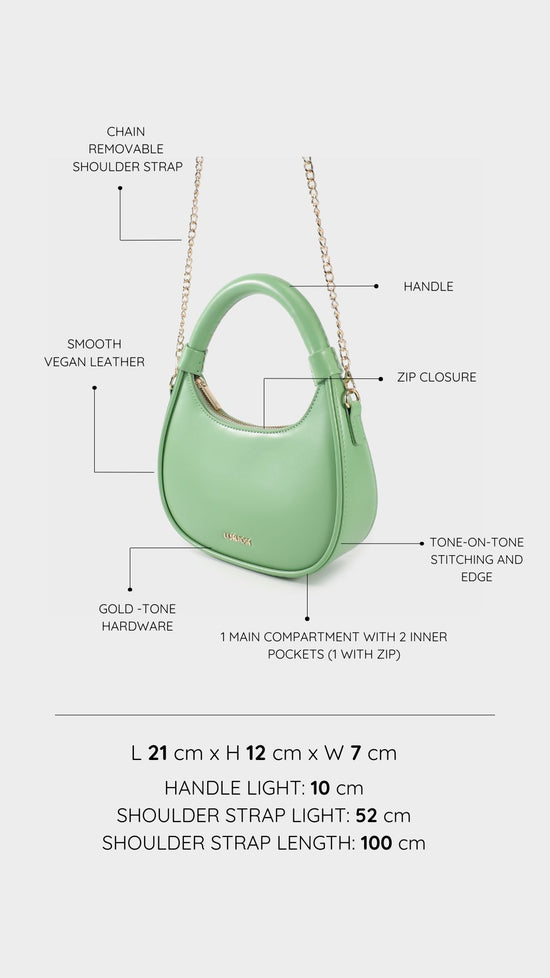 Mini bag a mano LADY - GREEN