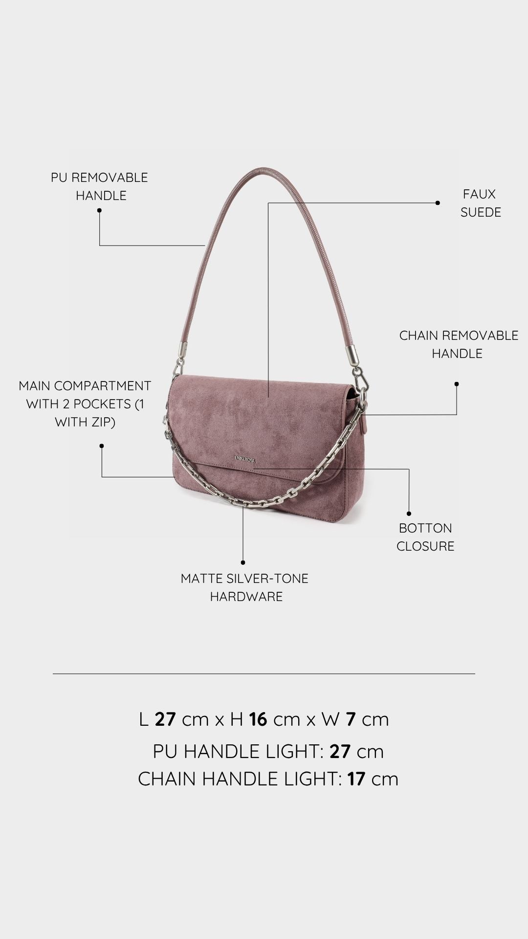 Borsa a spalla MELANY- MALVA