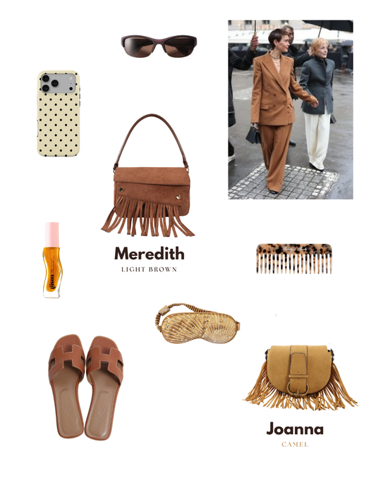 Borsa a spalla JOANNA - CAMEL