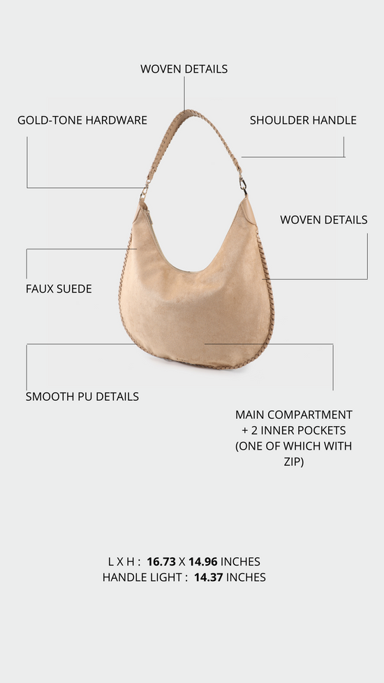 BORSA A SPALLA AURORA - BEIGE