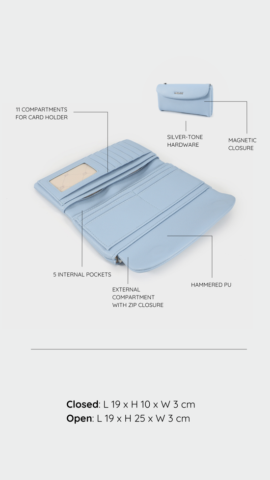 Portafoglio GEORGIE WALLET - SKY BLUE