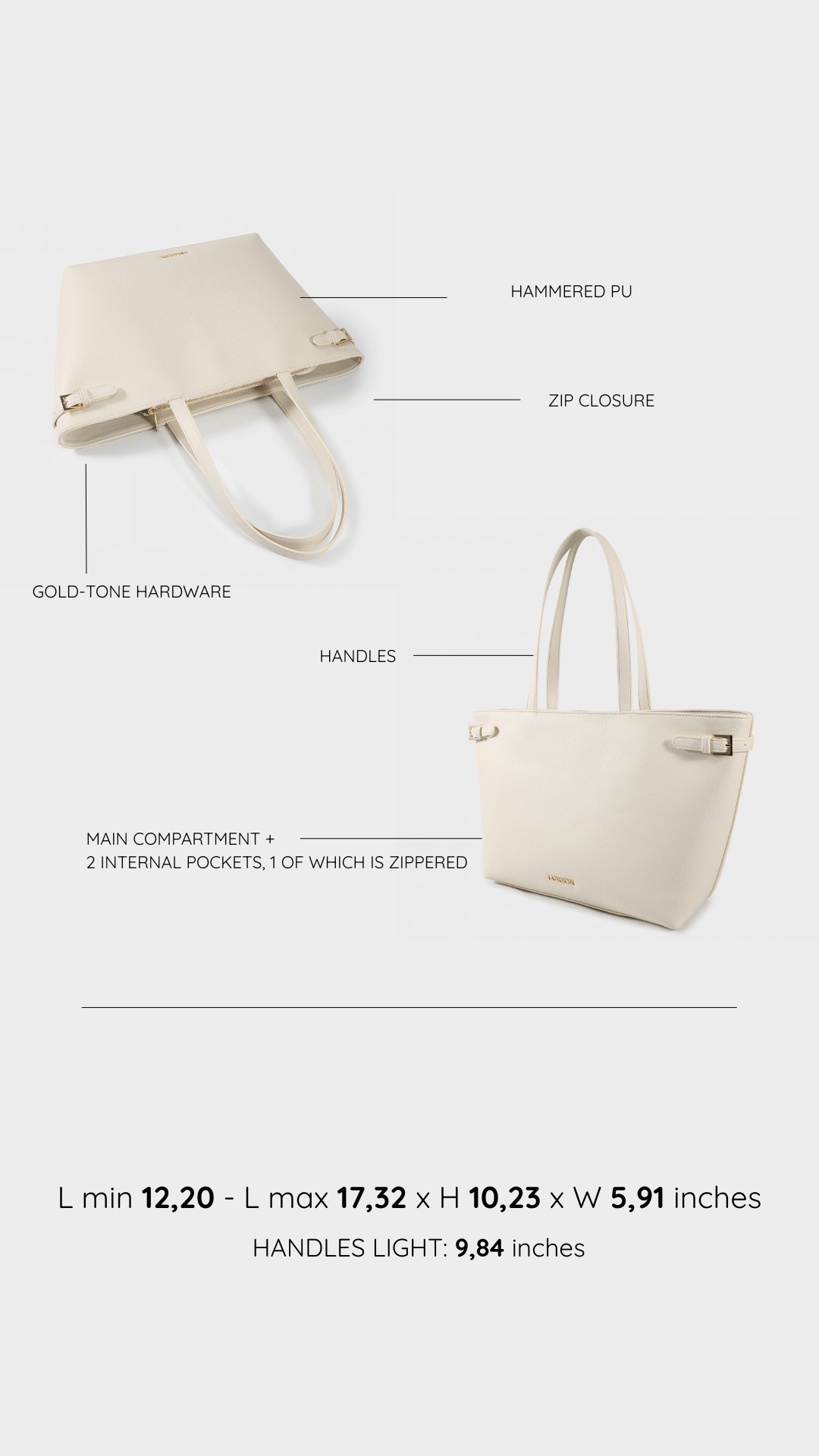 Borsa a spalla Georgie - CREAM