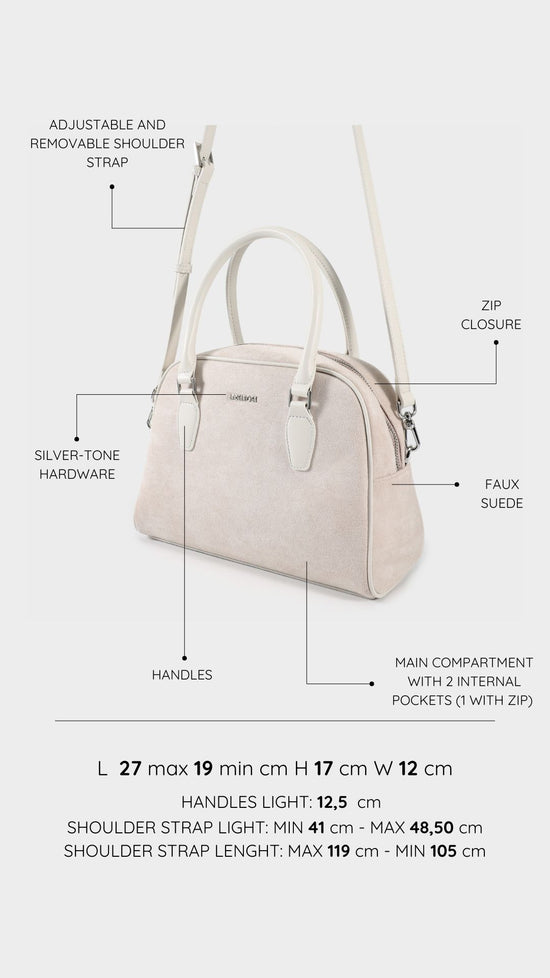 Borsa a tracolla DIANA   - OFF WHITE