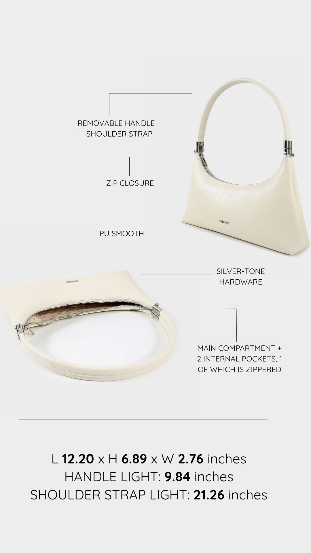 Borsa a spalla MAIA -  OFF WHITE