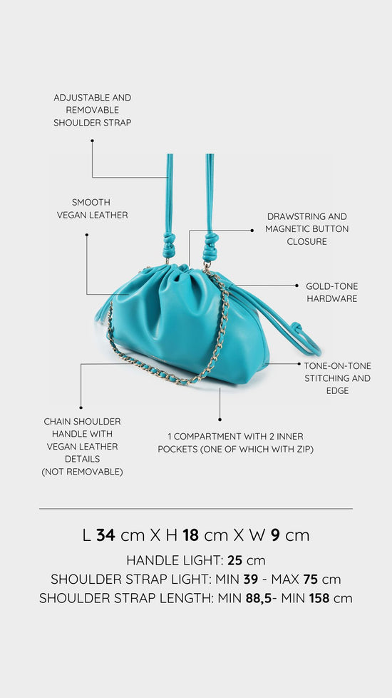 Borsa a tracolla JUDY - TURQUOISE