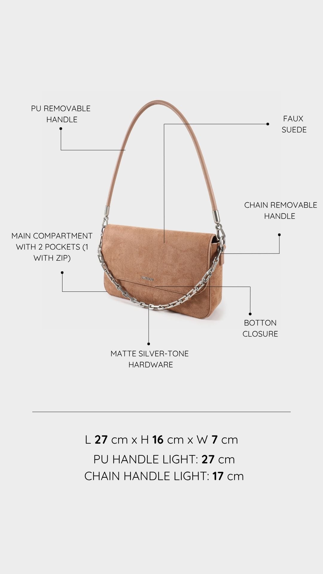 Borsa a spalla MELANY- BEIGE