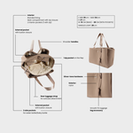 MOMMY BAG organizer bag - TAUPE BUNNY