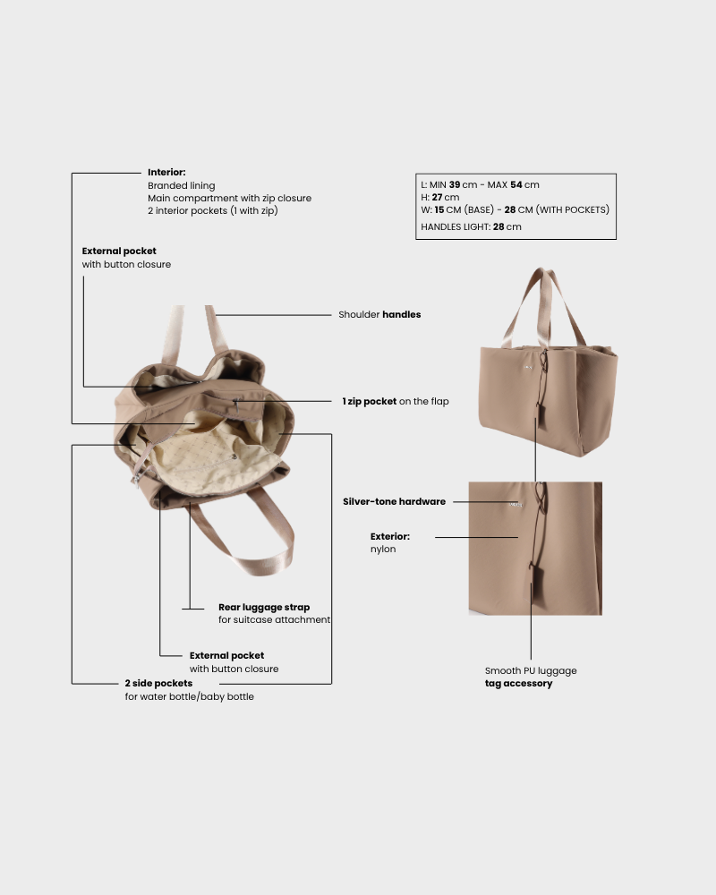 MOMMY BAG organizer bag - TAUPE BUNNY
