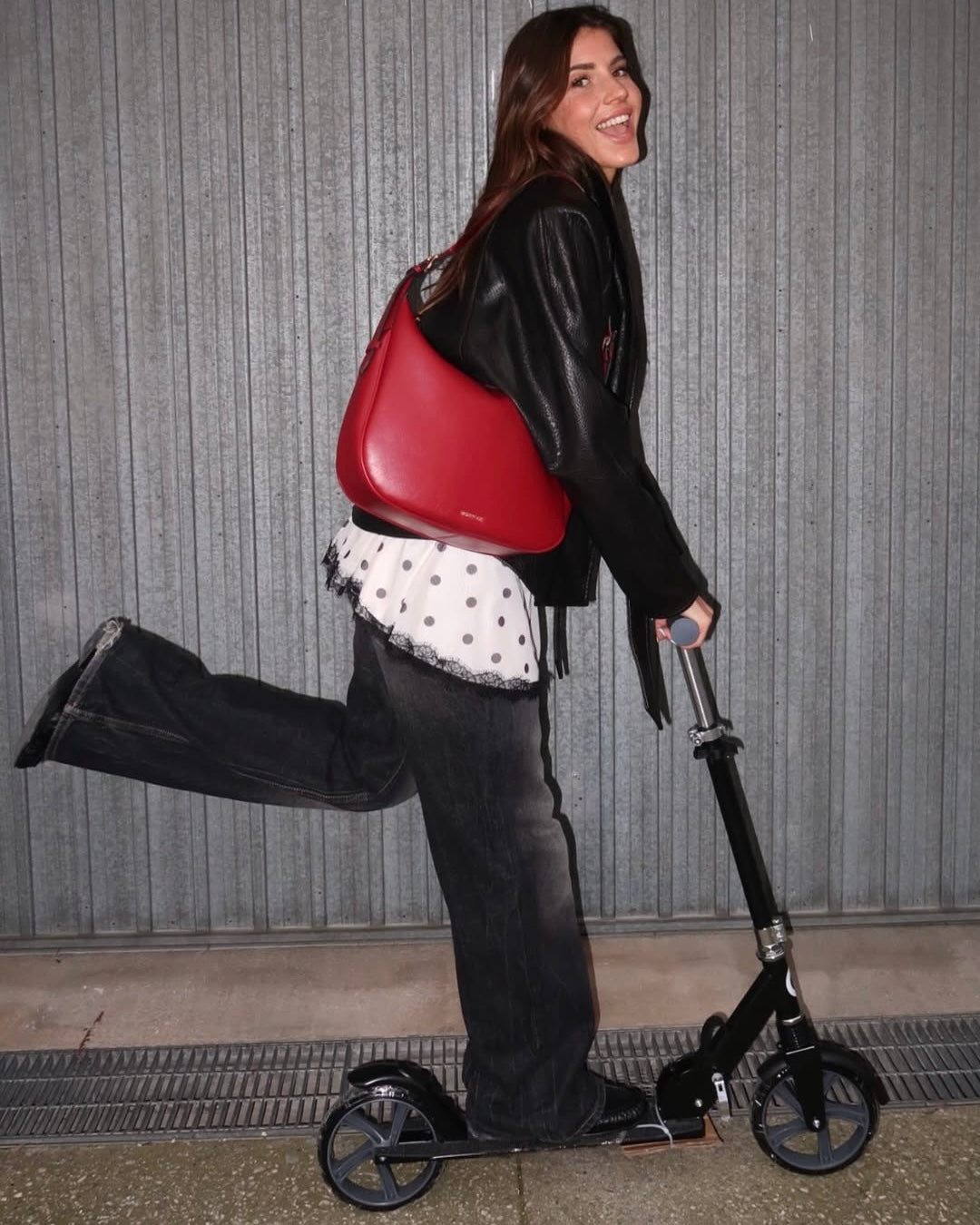 LILLIAN Shoulder Bag - DEEP RED