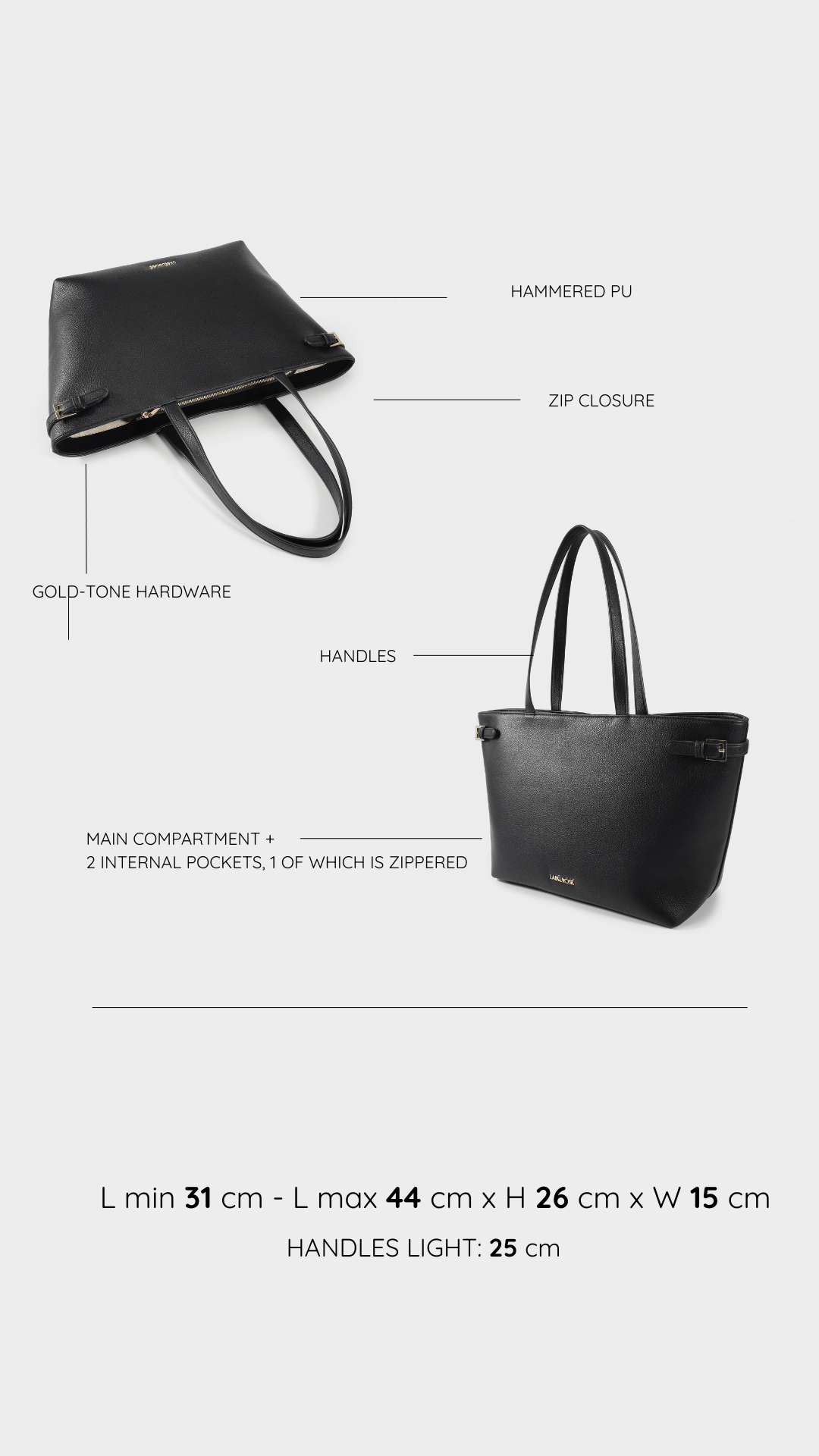 Borsa a spalla Georgie - BLACK