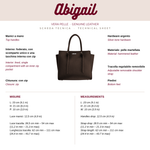 Borsa a mano ABIGAIL vera pelle - DARK BROWN