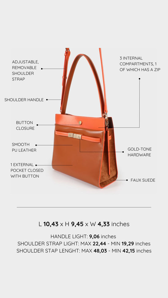 Borsa a spalla GRACE 5.0 - LIGHT BROWN