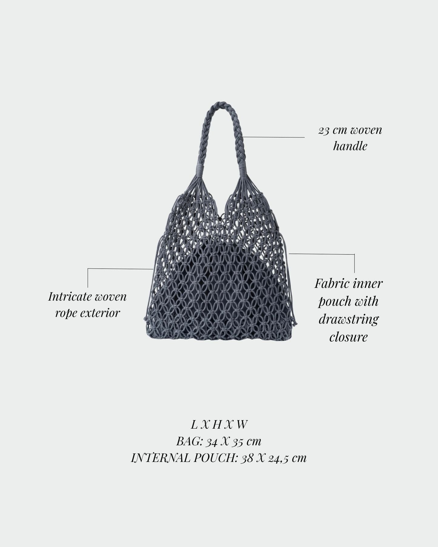 BREEZE Straw Bag - BLUE
