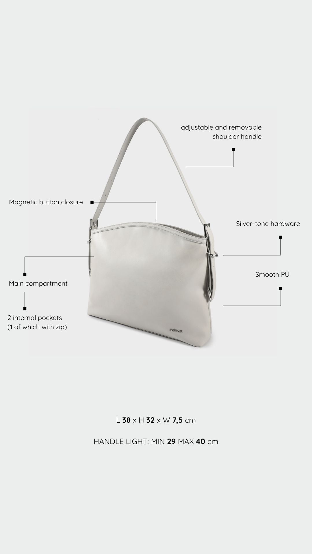 Borsa a spalla MINNIE - WHITE