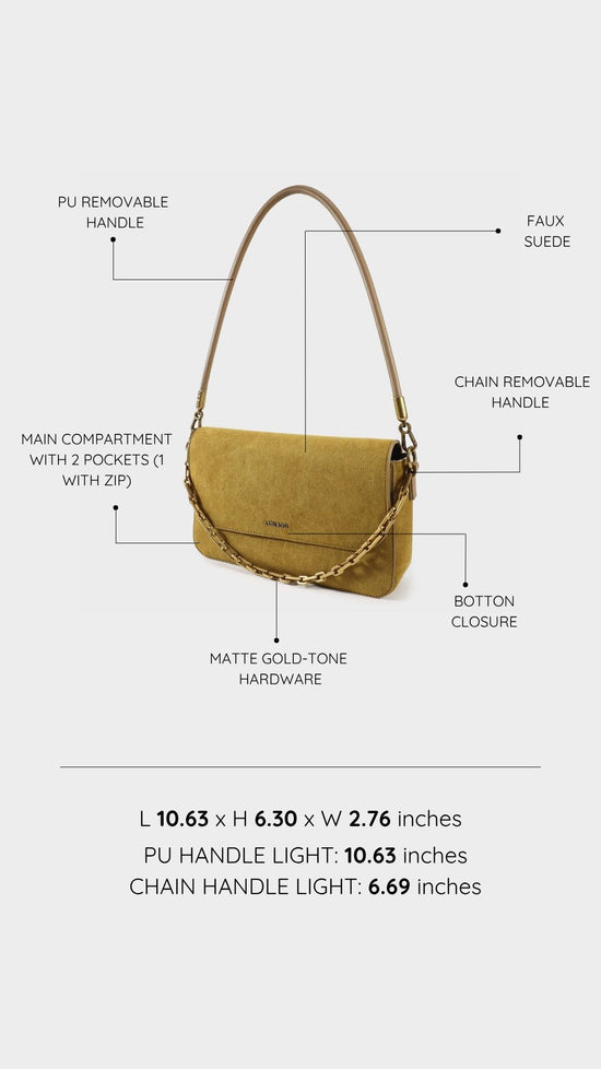 Borsa a spalla MELANY- SENAPE