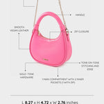 Mini bag a mano LADY - HOT PINK