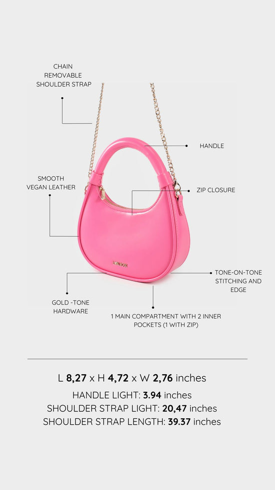 Mini bag a mano LADY - HOT PINK