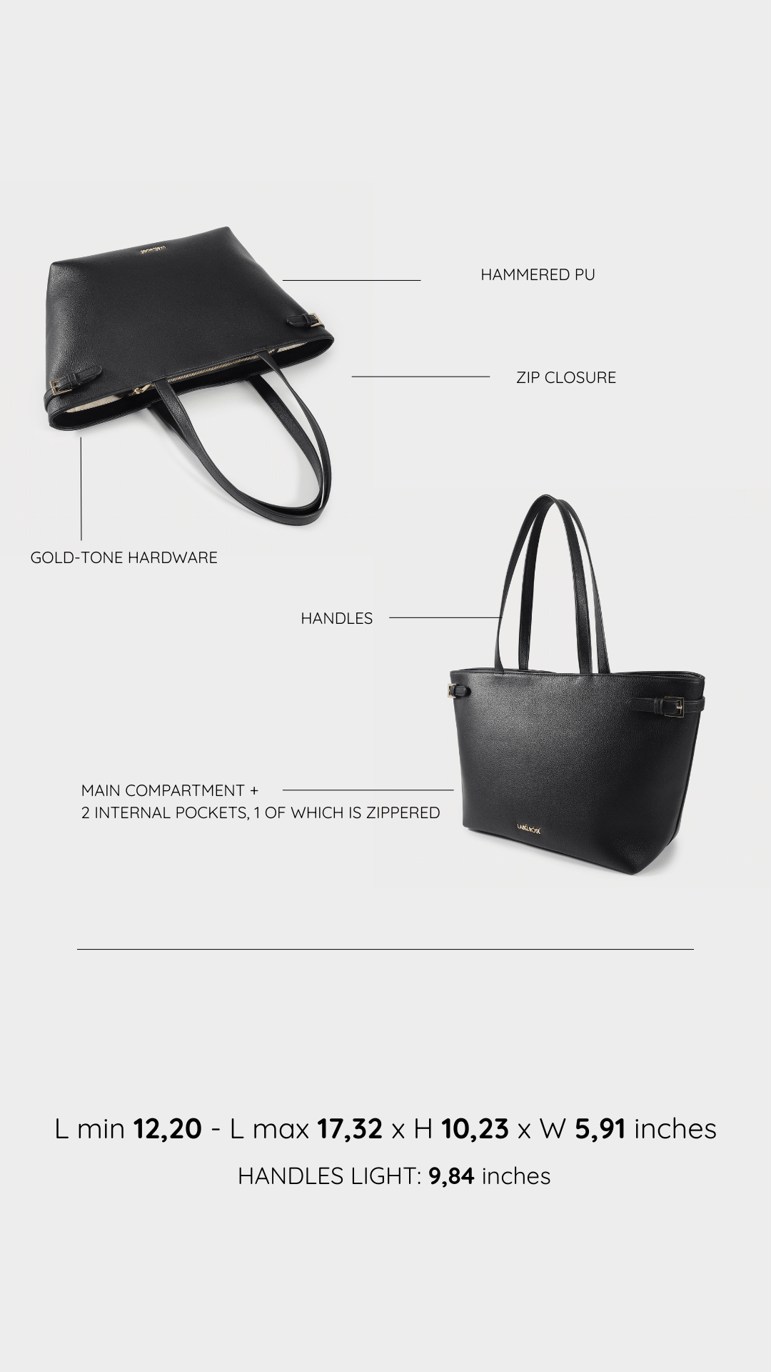 Borsa a spalla Georgie - BLACK