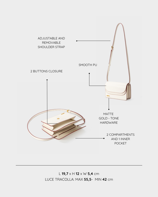 Borsa a spalla ARIANA - WHITE