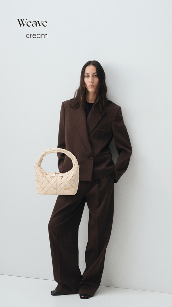 Borsa a mano WEAVE - CREAM