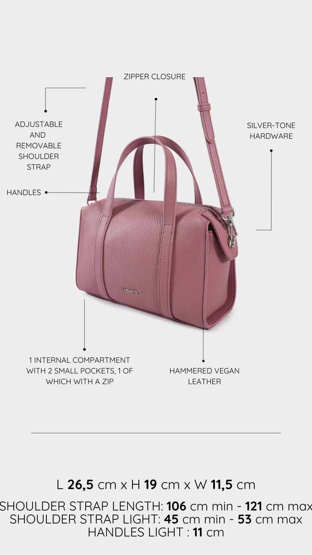 Borsa bauletto ELLEN - TAFFY PINK