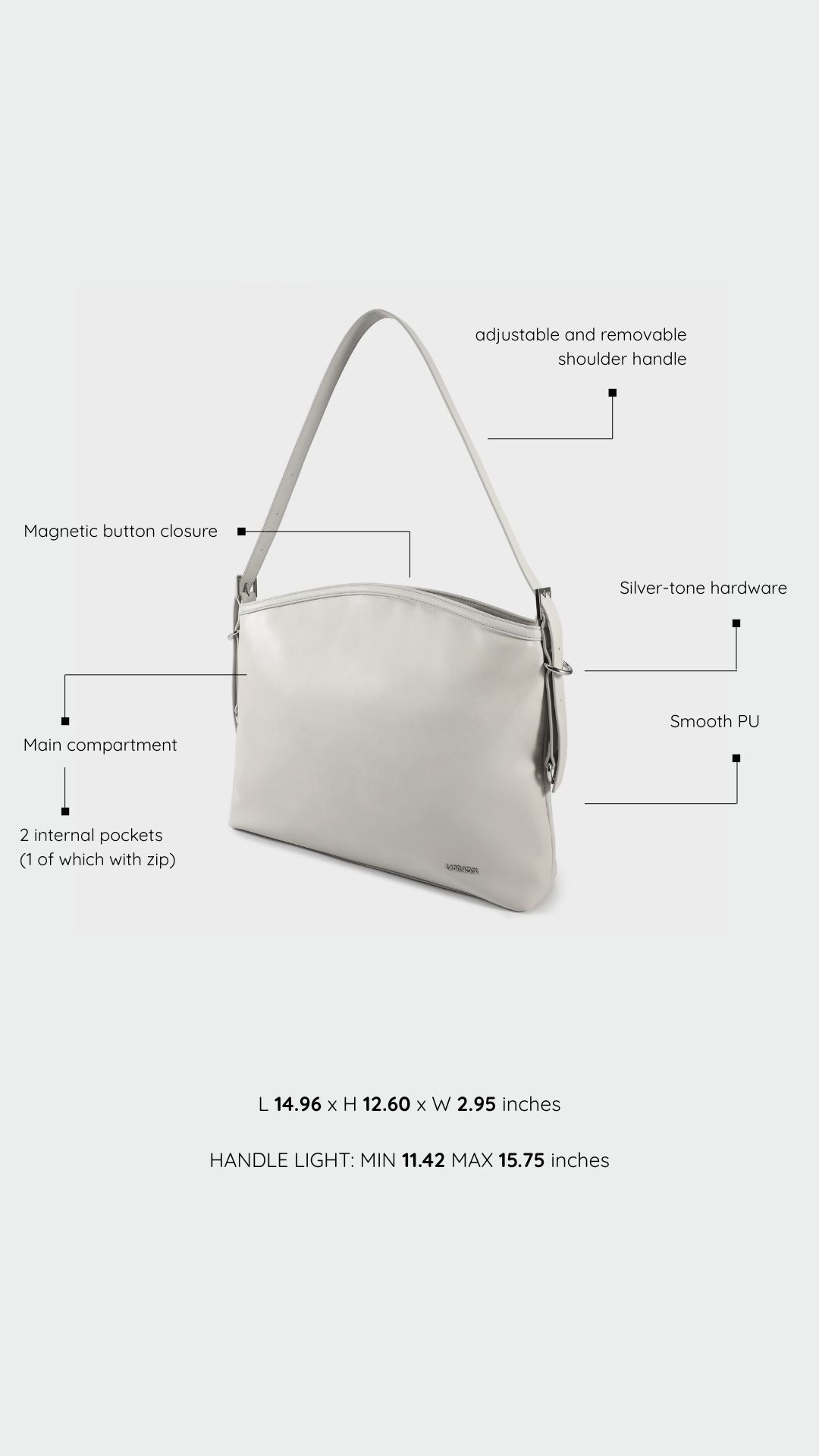 Borsa a spalla MINNIE - WHITE