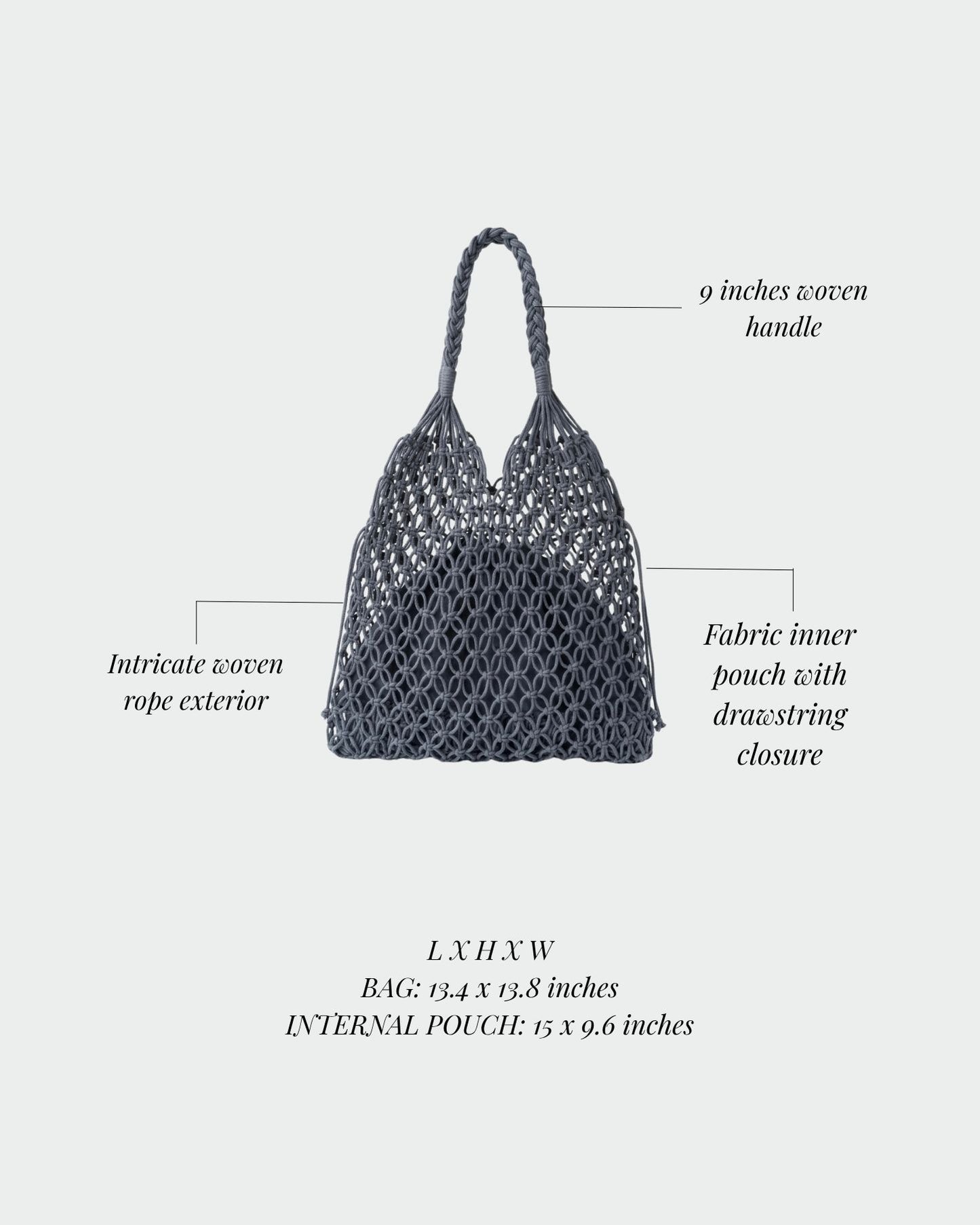 BREEZE Straw Bag - BLUE