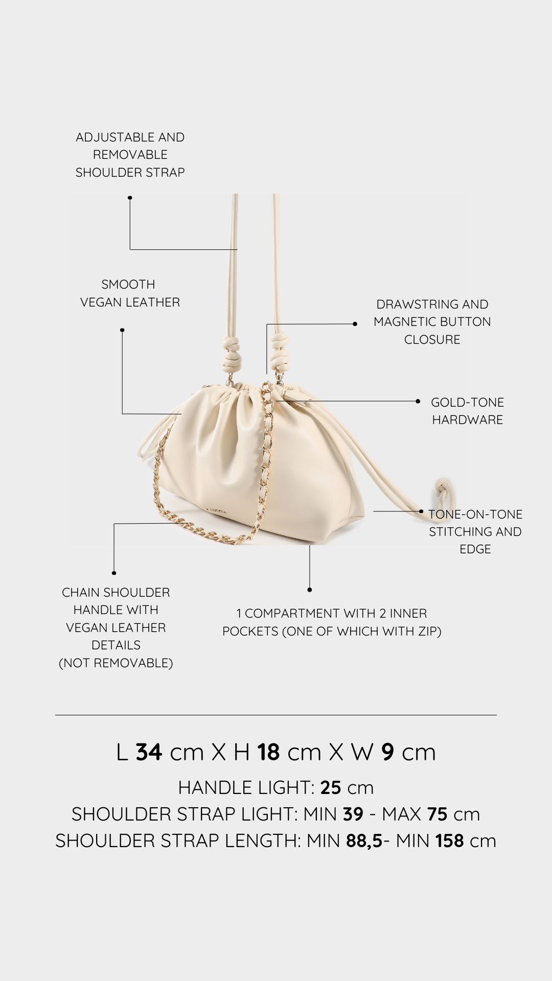 Borsa a tracolla JUDY - MILK