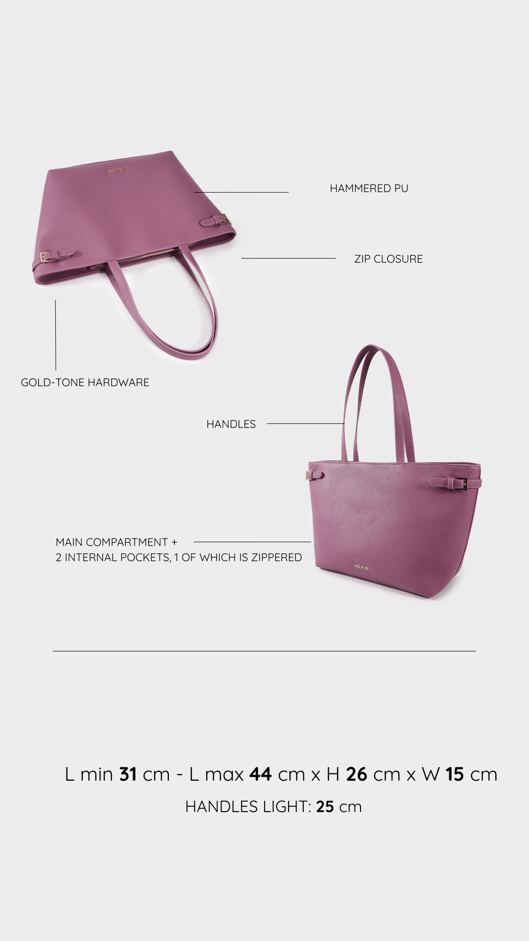 Borsa a spalla Georgie - VIOLET