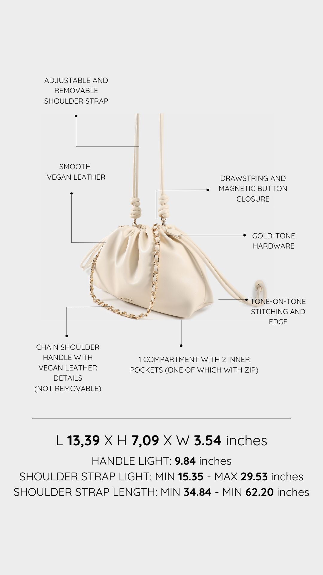 Borsa a tracolla JUDY - MILK