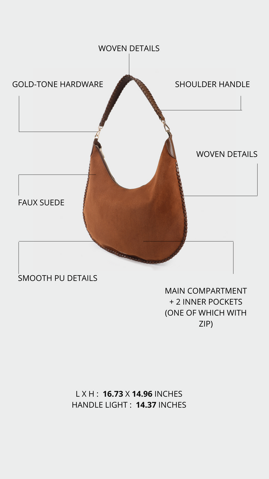 BORSA A SPALLA AURORA - ALMOND