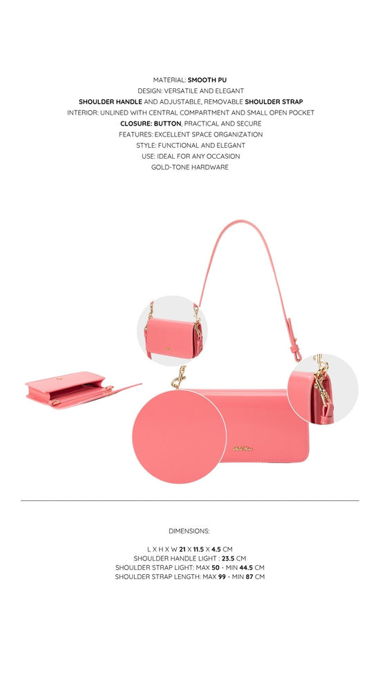 Borsa a spalla NICOLE - TAFFY PINK