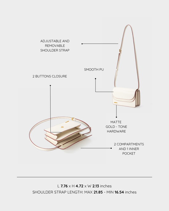 Borsa a spalla ARIANA - WHITE
