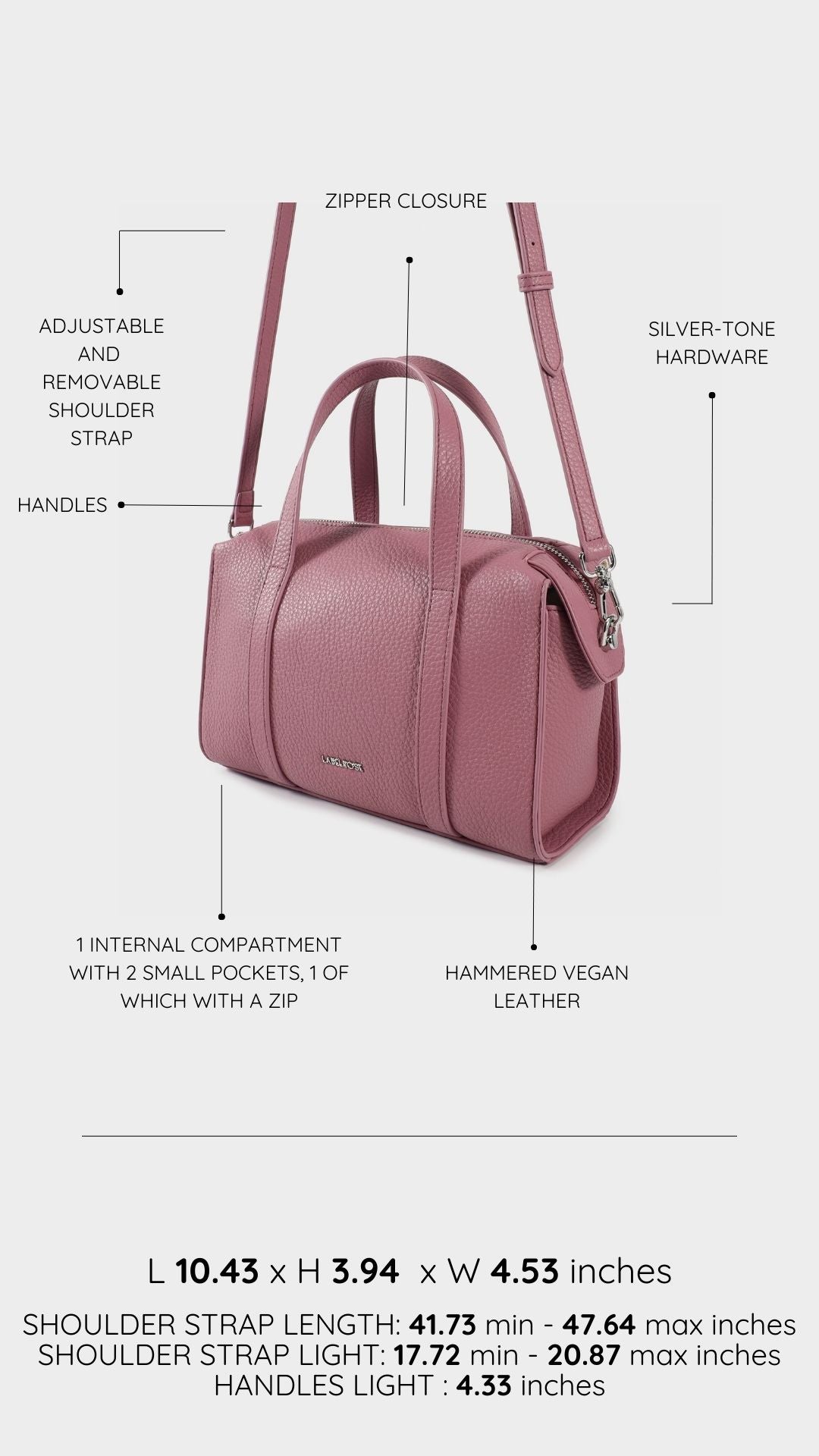 Borsa bauletto ELLEN - TAFFY PINK