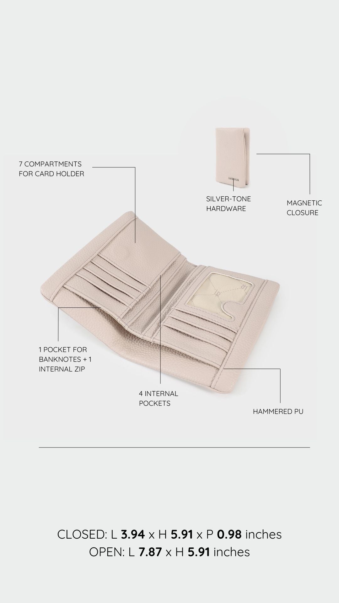 Portafoglio CHERYL BIG - DUSTY LILAC