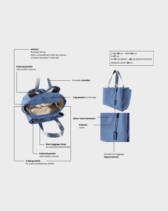 Borsa organizer MOMMY BAG - BABY BLUE