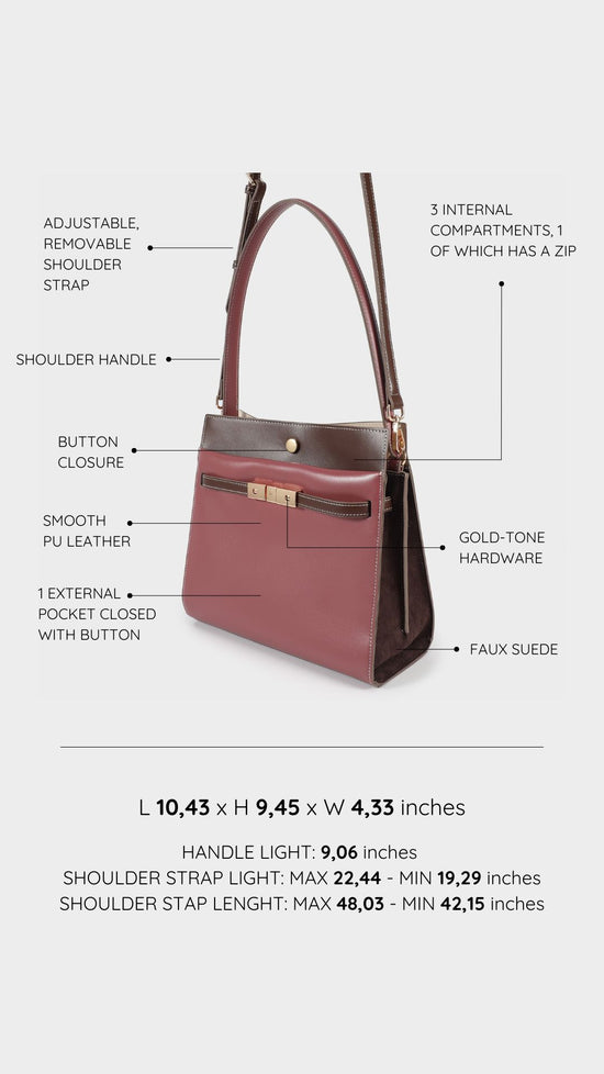 Borsa a spalla GRACE 5.0 - MAUVE