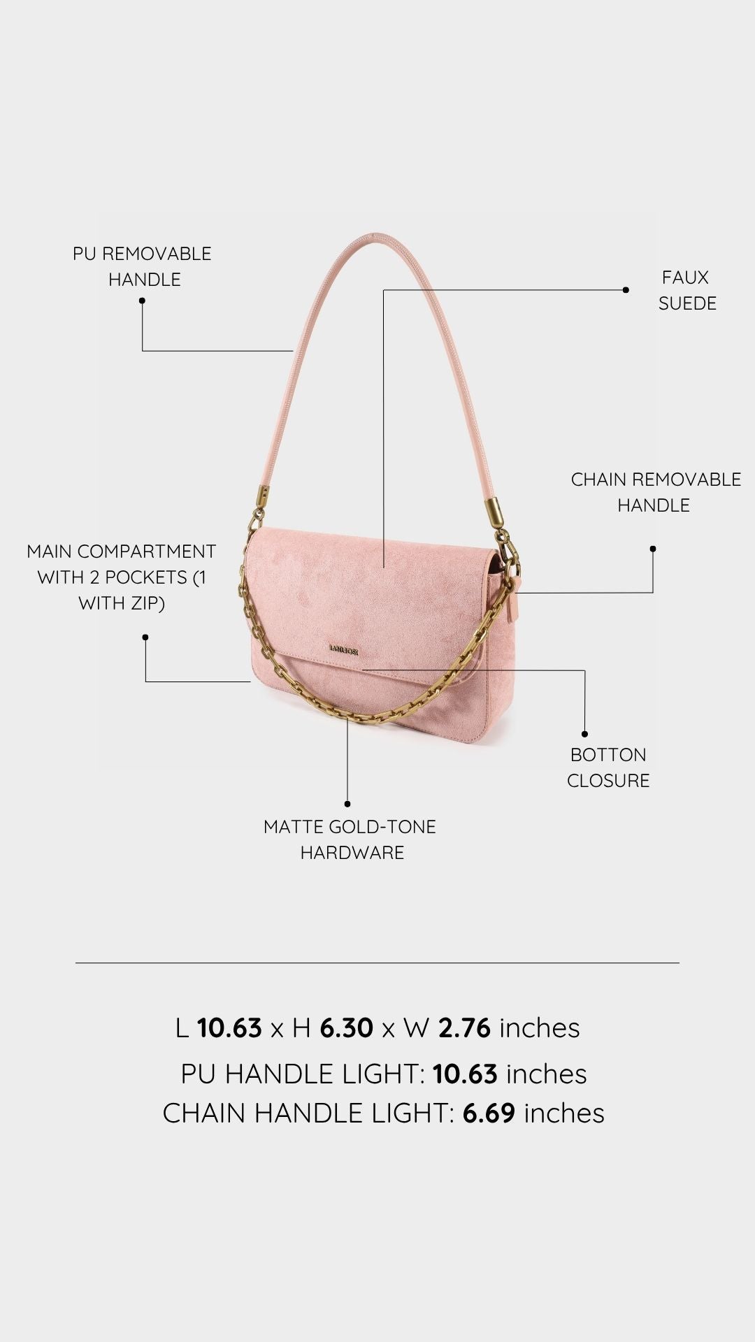 Borsa a spalla MELANY- ROSA