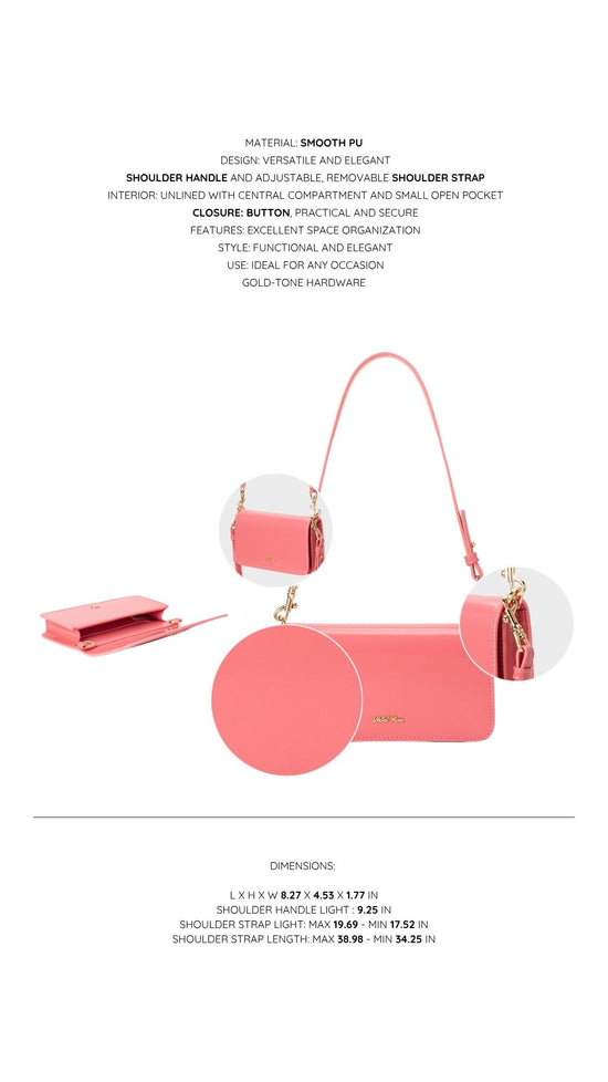 Borsa a spalla NICOLE - TAFFY PINK