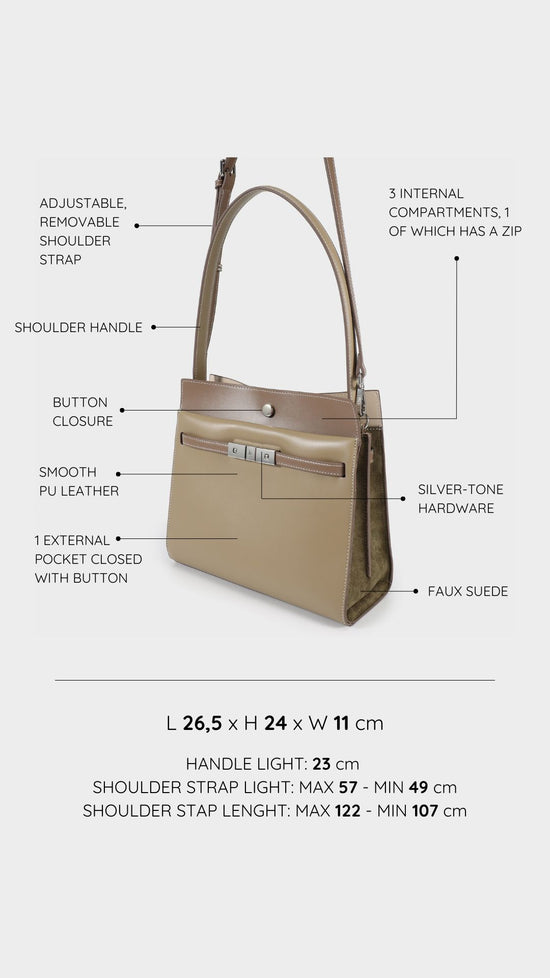 Borsa a spalla GRACE 5.0 - TAUPE
