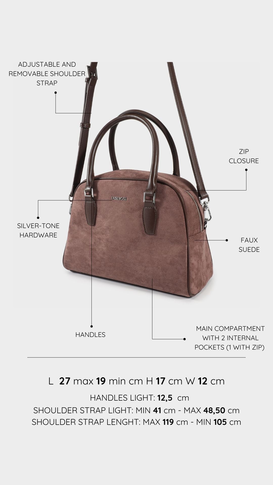 Borsa a tracolla DIANA   - TAUPE