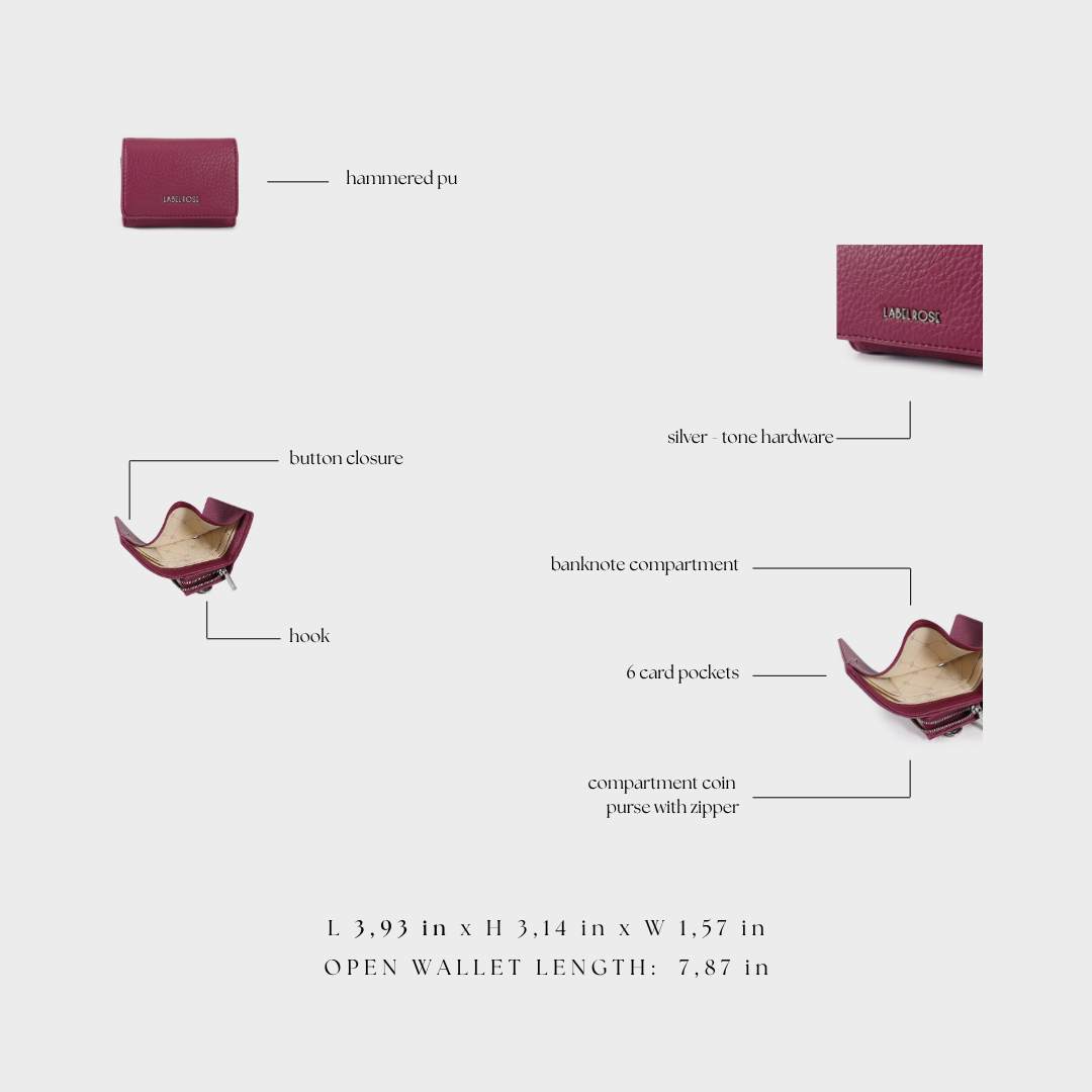 Portafoglio ELLEN WALLET SMALL- PLUM